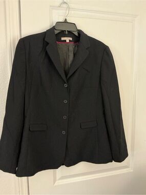 Barami Women's Size 10 Black 4 Button Classic Suit Blazer Jacket Lined Career